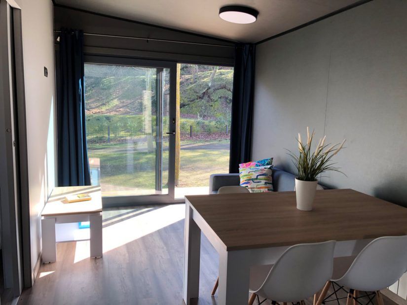 Bungalows de madera de Campin Lava en volcánico de la Garrotxa