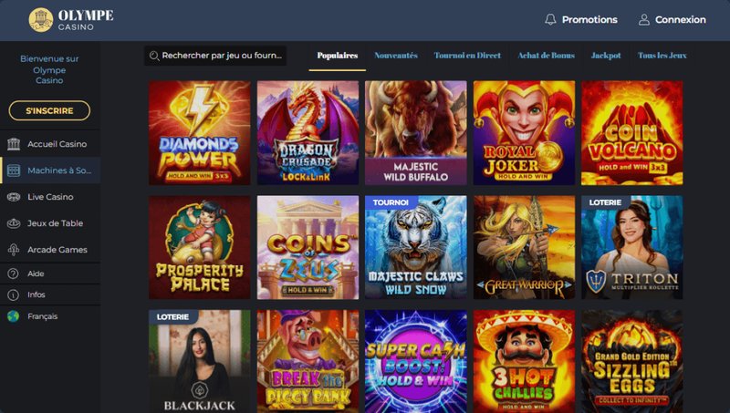 Présentation de olympe casino app
